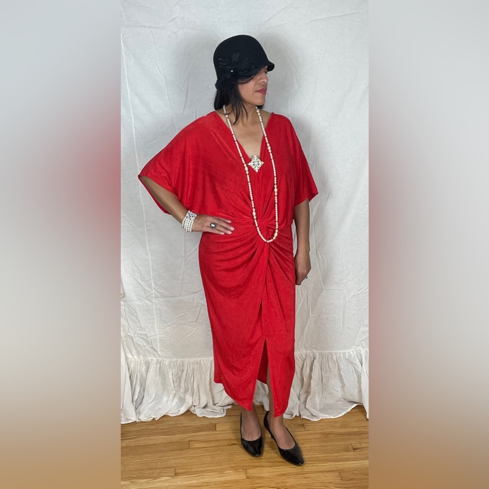 Red 1920s inspired dress